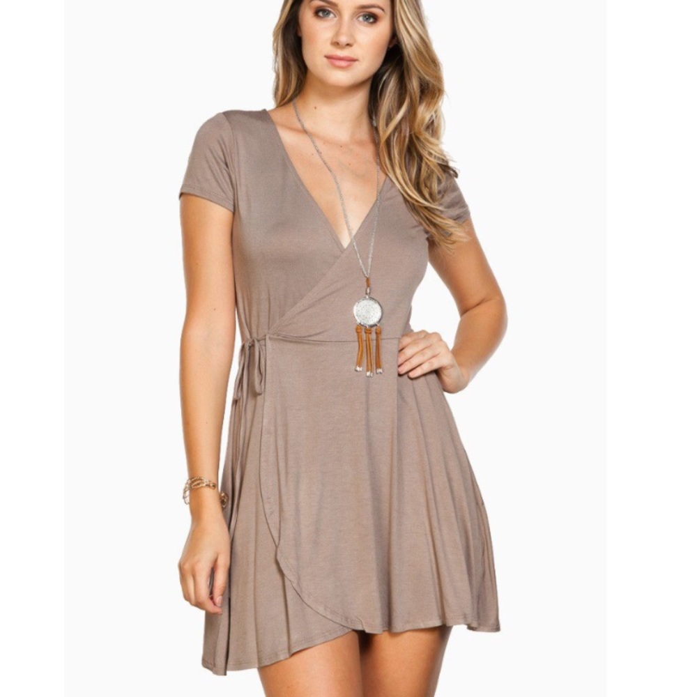 ASOS Wrap Dress (Color: Mauve)